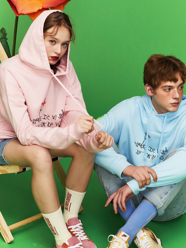 NSSLAB休闲装2021秋冬季粉色字母卫衣