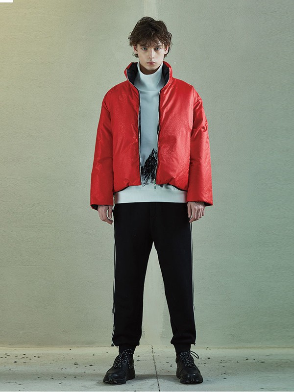 JPE男装2021秋冬季红色纯色外套