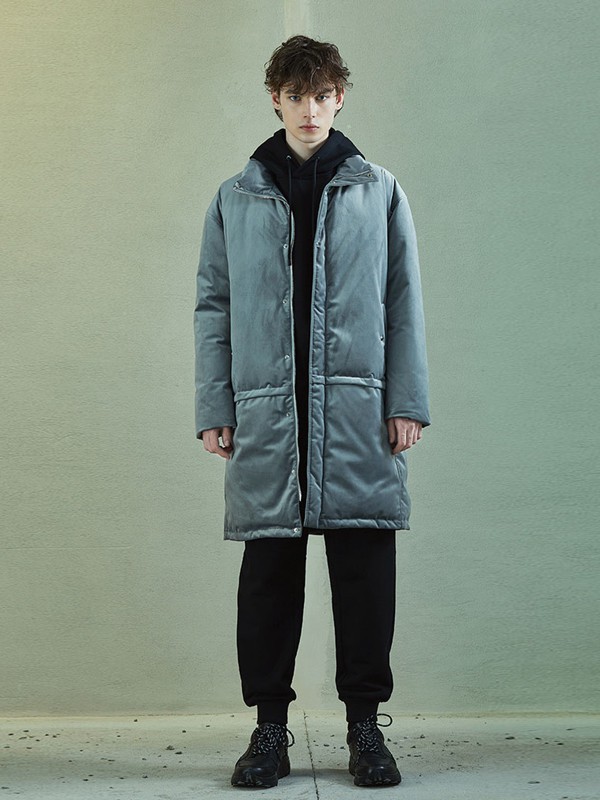 JPE男装2021秋冬季灰色纯色羽绒服