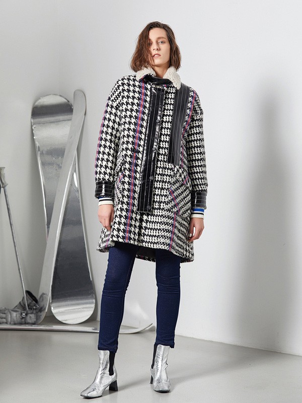 尤缇女装2021秋冬季藏蓝色纯色长裤