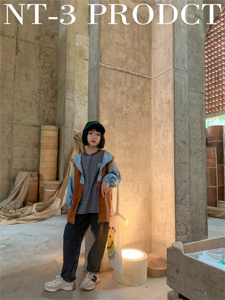 拾恩初＆番薯片2021秋冬季紫色条纹T恤