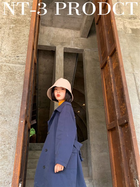 拾恩初＆番薯片2021秋冬季紫色纯色大衣