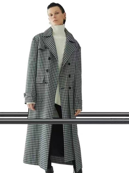 右立方2021秋冬季灰色纯色大衣