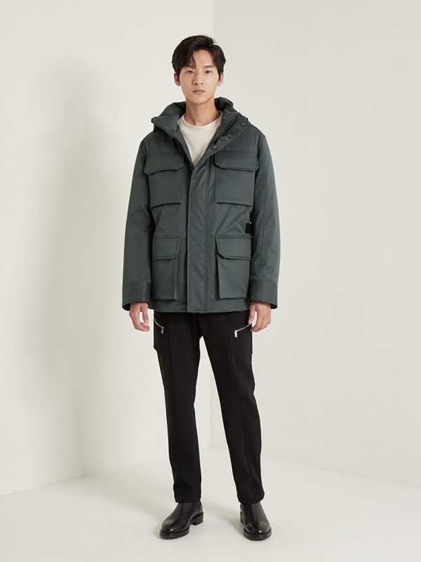 SYSTEMHOMME男装2021秋冬季黑色纯色长裤