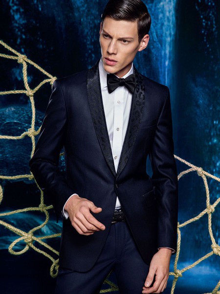 博布莱斯男装2021秋冬季黑色纯色西装