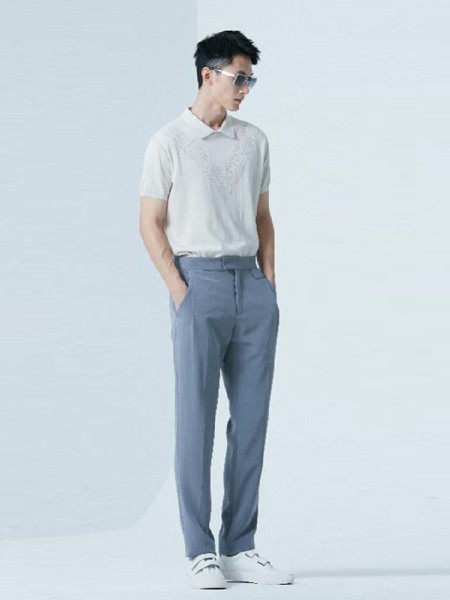 MJU:T男装2022春夏季白色印花T恤