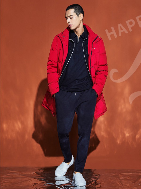 洛德利格2021秋冬季红色纯色外套