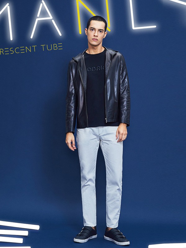 洛德利格2021秋冬季白色纯色长裤