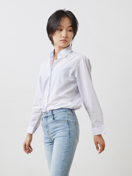 Mooost女装2022春夏季白色纯色衬衫