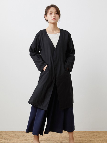 Mooost女装2022春夏季黑色纯色外套