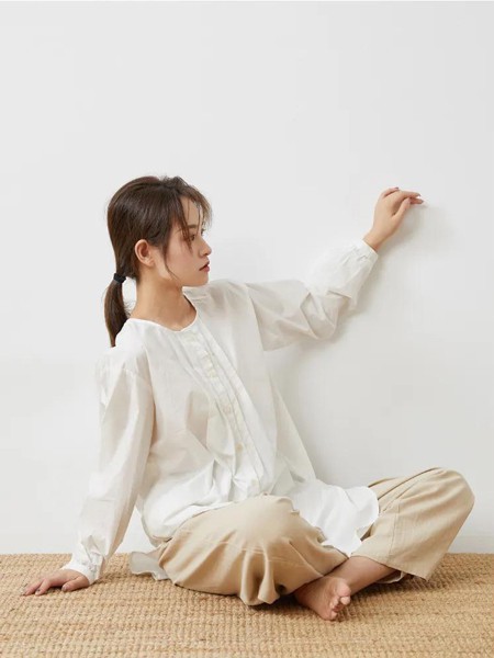 Mooost女装2022春夏季白色纯色T恤