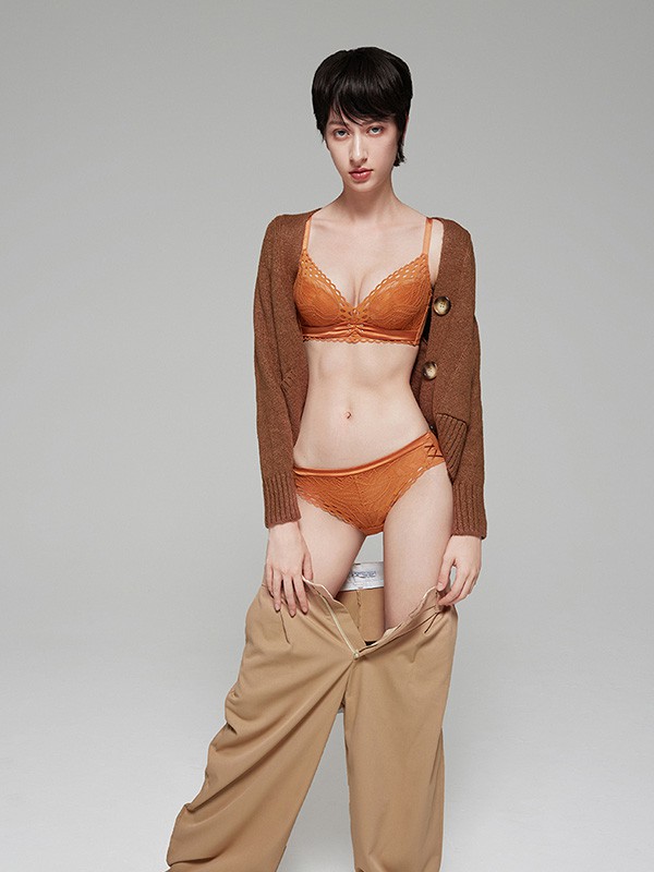 PONYO2021春夏季橙色性感内衣