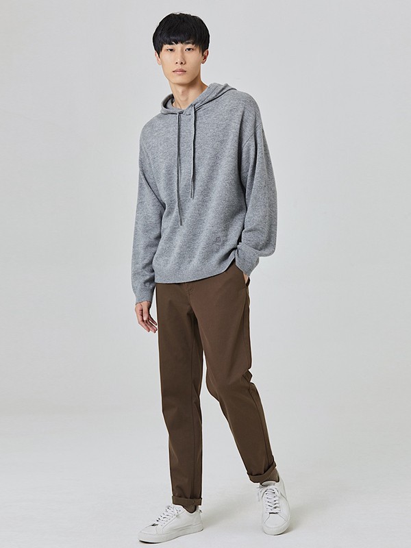 觉同2021秋冬季灰色纯色卫衣