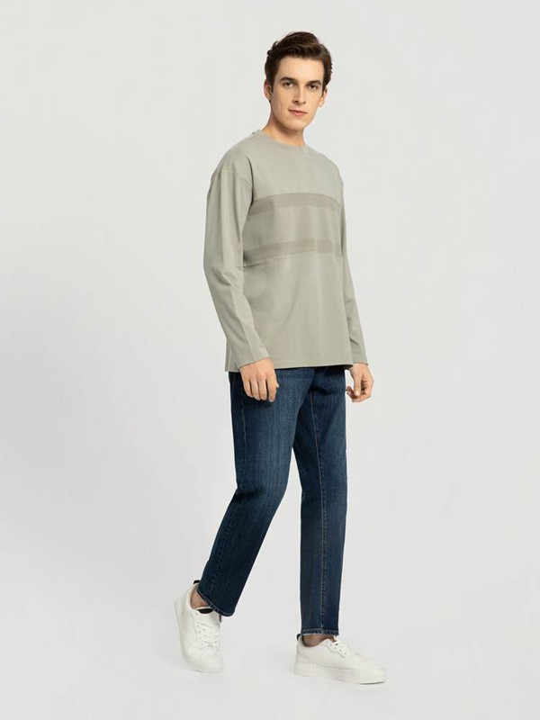 O.C.E.休闲装2022春夏季藏蓝色纯色长裤