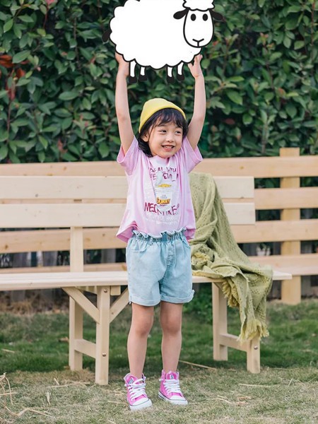 可米の家2022春夏季紫色印花T恤