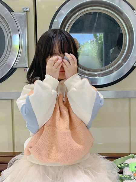 可米の家2022春夏季拼色印花T恤