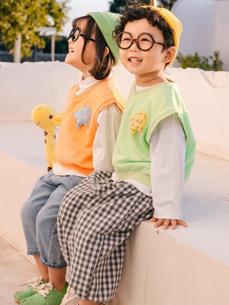 可米の家2022春夏季白色格子长裤