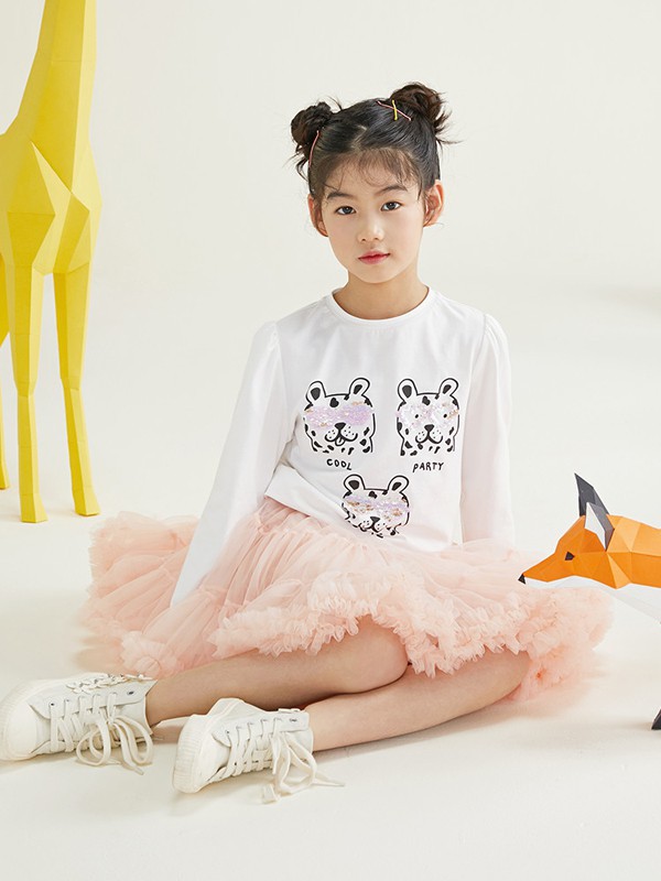 broadcute2022春夏季白色印花T恤