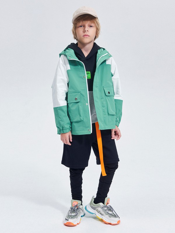 卡宾2021秋冬季绿色纯色外套