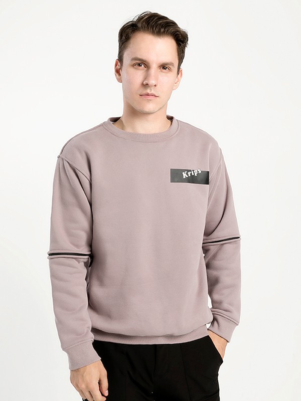 ​KRIPS休闲装2021秋冬季粉色印花T恤