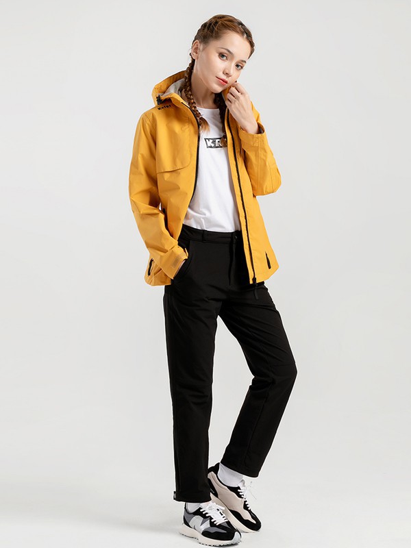 ​KRIPS休闲装2021秋冬季黄色纯色长裤