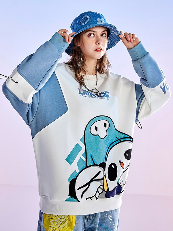 LAMLICKA休闲装2021秋冬季白色印花T恤