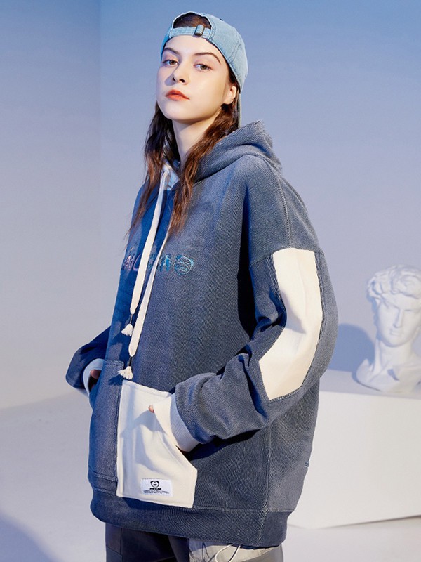 LAMLICKA休闲装2021秋冬季灰色连帽外套