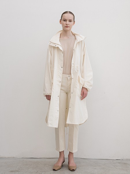 apMStyle女装2021秋冬季白色长款外套