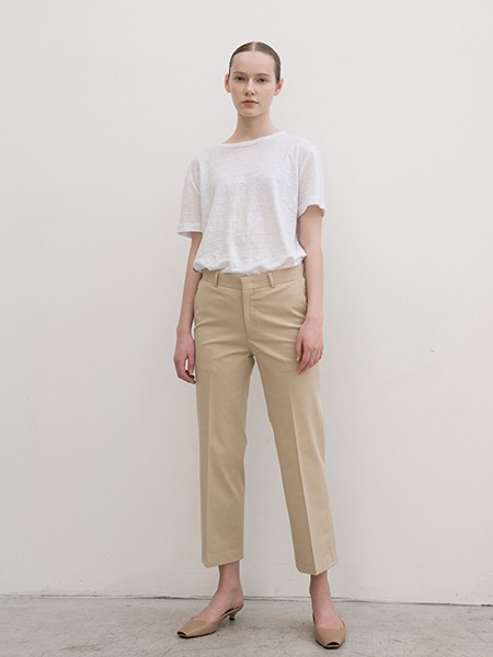 apMStyle女装2022春夏季白色纯色T恤