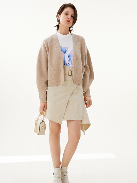 ​vizaviza2021秋冬季白色印花T恤