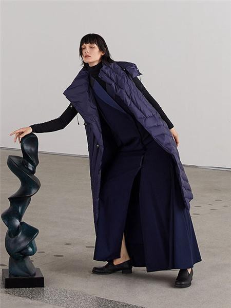 你好朋友女装2021秋冬季紫色长款棉服