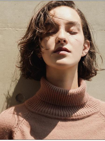 你好朋友女装2021秋冬季棕色高领毛衣