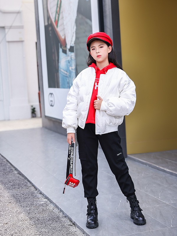 糖果布丁2021秋冬季红色字母卫衣