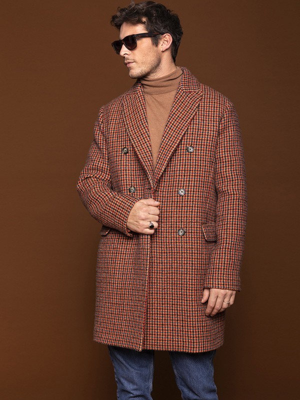 MaisonLener女装2021秋冬季橙色格子西装