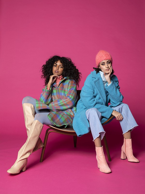 MaisonLener女装2021秋冬季蓝色纯色大衣