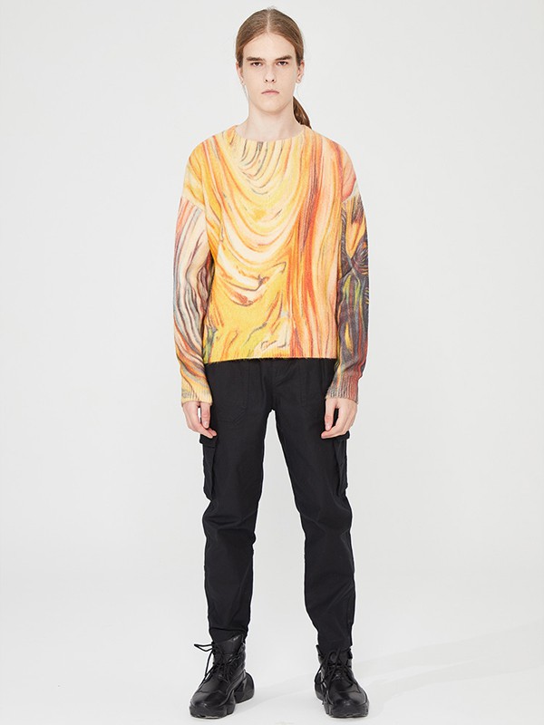 SEVENCRASH2021秋冬季黄色印花T恤