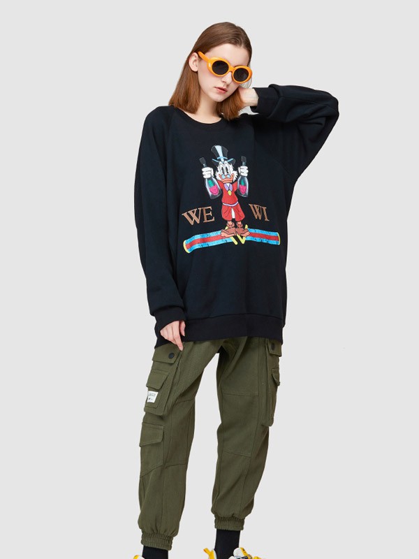 WE.WI女装2021春夏季军绿色纯色工装裤