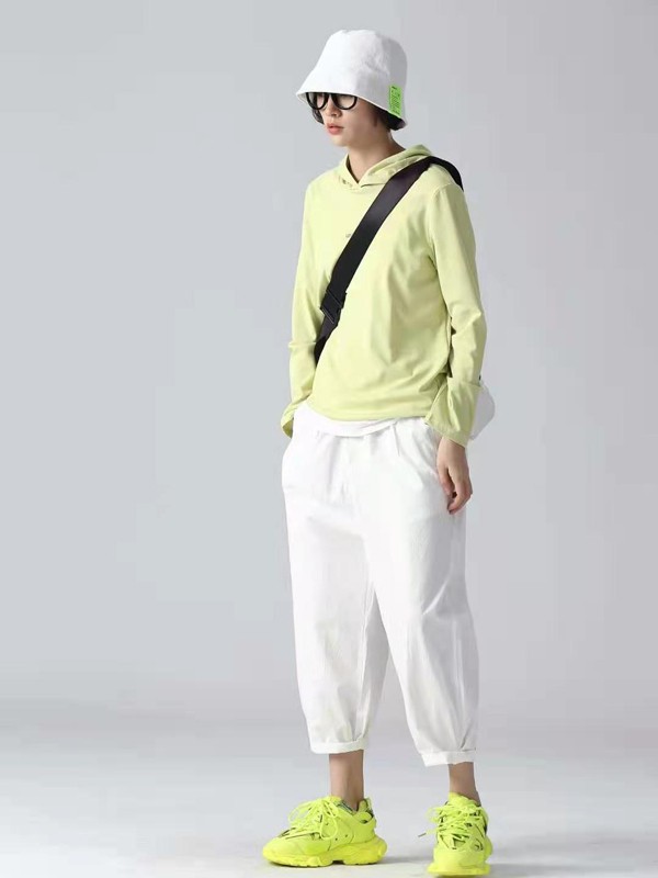 融恋女装2022春夏季绿色纯色T恤