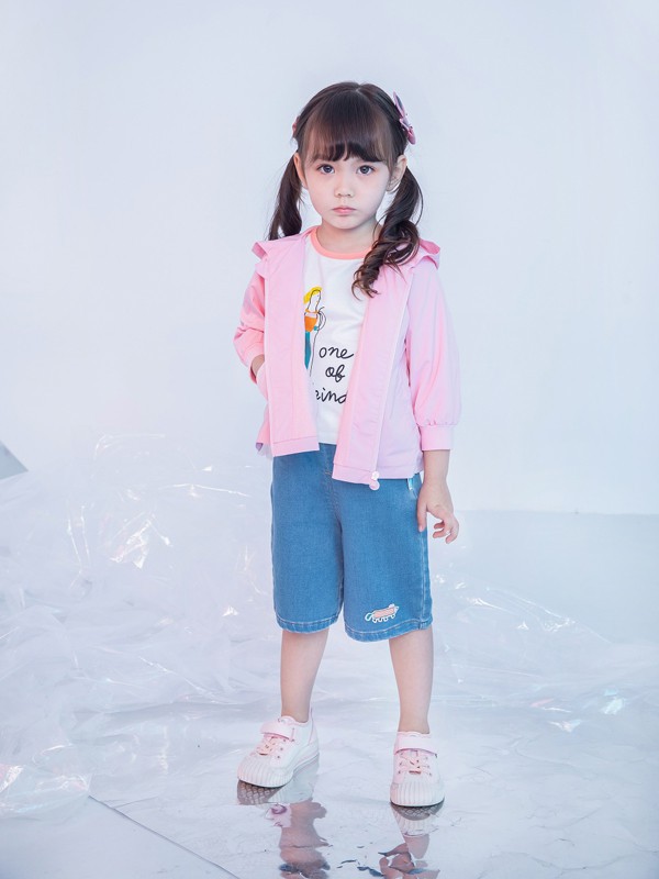 宝贝巴迪2022春夏季蓝色纯色短裤