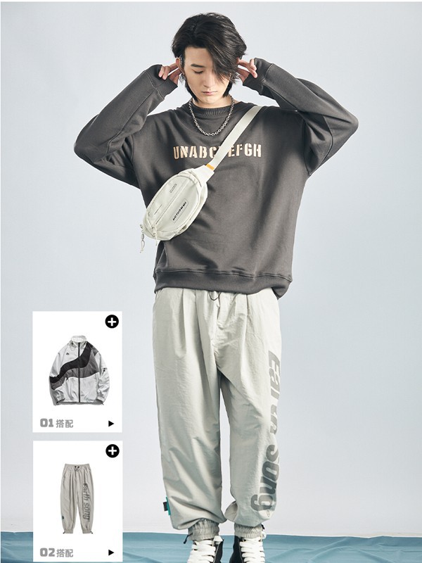 ​FORHUG休闲装2022春夏季棕色字母T恤