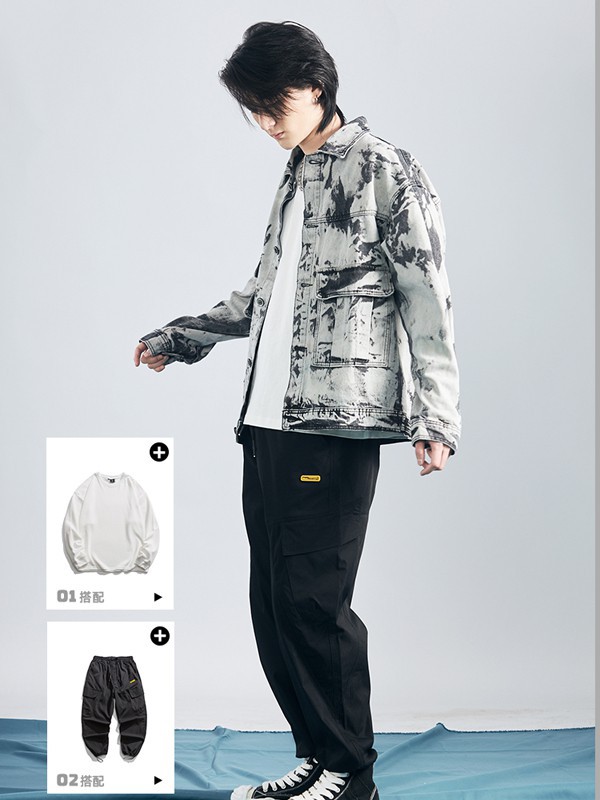 ​FORHUG休闲装2021春夏季白色印花外套