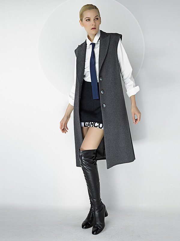 D.MARTINAQUEEN2021秋冬季白色长款衬衫