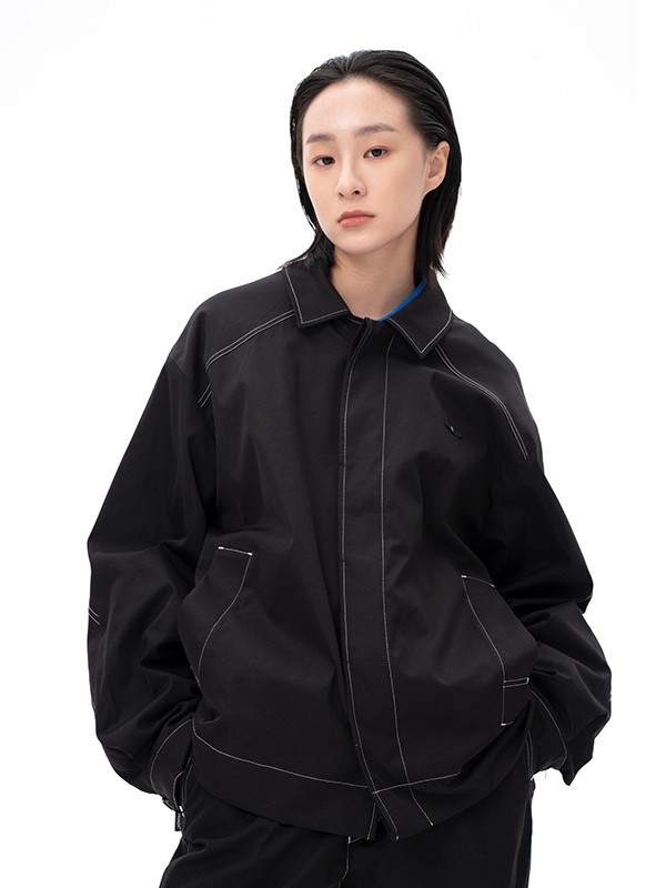 FMACM休闲装2022春夏季黑色宽松外套