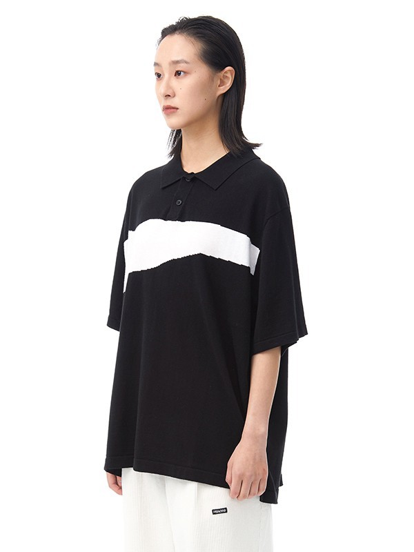 FMACM休闲装2022春夏季黑色印花T恤