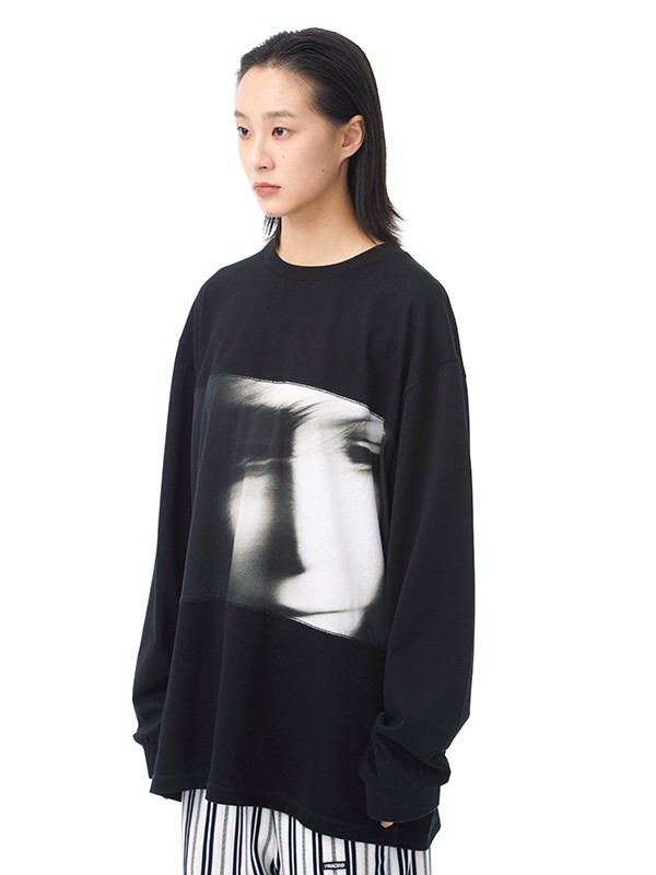 FMACM休闲装2022春夏季黑色印花T恤