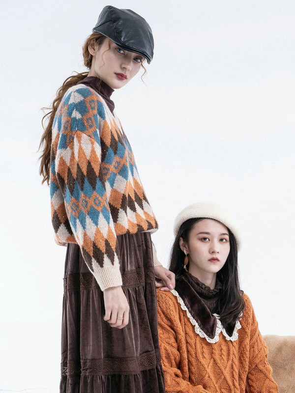 读色2021秋冬季咖啡色长款半身裙