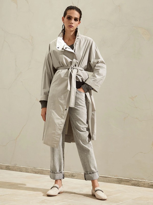 布内罗·古奇拉利休闲装2022春夏季灰色纯色风衣