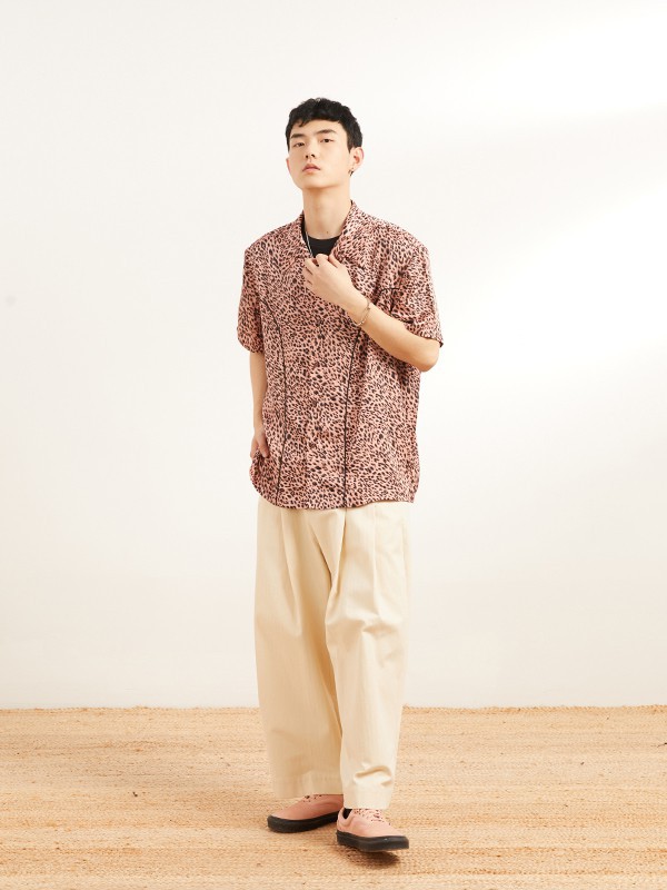 OPICLOTH休闲装2022春夏季卡其色纯色长裤