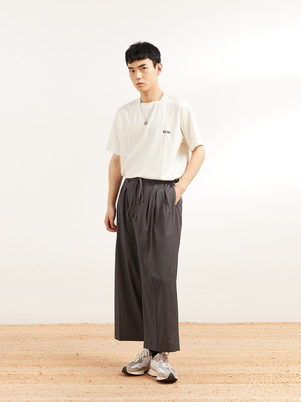 OPICLOTH休闲装2022春夏季白色印花T恤