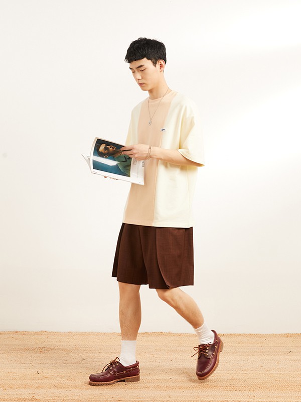 OPICLOTH休闲装2022春夏季咖啡色纯色短裤